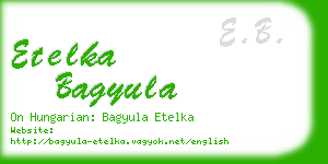 etelka bagyula business card